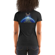Load image into Gallery viewer, Ladies' "Go ye" Tee Charcoal Black...Matthew 28:19 KJV