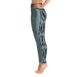 S.O.Z.O.'s Yoga Leggings Steel Blue