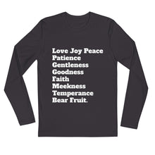 Load image into Gallery viewer, S.O.Z.O.&#39;s Typology Series Long Sleeve Fitted Crew...Galatians 5:22-23 KJV