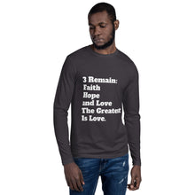 Load image into Gallery viewer, S.O.Z.O.&#39;s Typology Long Sleeve Fitted Crew...1 Corinthians 13:13 KJV