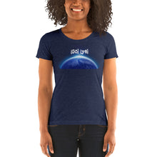 Load image into Gallery viewer, Ladies&#39; &quot;Go Ye&quot; Graphic Tee Navy...Matthew 28:19 KJV